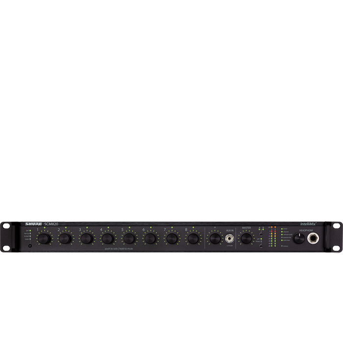 Mezclador Automix Digital Shure SCM820DAN vista 2 JFM Technology Mezclador Automix Digital Shure SCM820 DAN vista 2