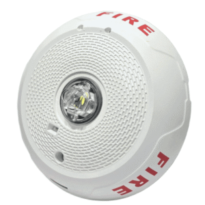 SYSTEM SENSOR SCWLED Lámpara LED Estroboscópica / Montaje en Techo / Nivel de Candelas Seleccionable / Color Blanco / Nuevo Diseño Moderno y Elegante y Menor Consumo de Corriente