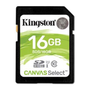Almacenamiento Kingston Memoria SD 16GB SDHCSDXC Canvas Select 80R CL10 UHSI