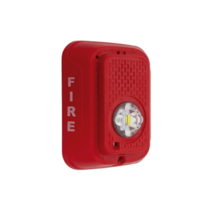 SYSTEM SENSOR SRLEDSP Lámpara Estroboscópica LED / 2 Hilos / Montaje en Pared / 15 a 185 Candelas / Tamper Integrado / Texto en Inglés / Color Rojo