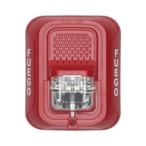 SYSTEM SENSOR SRL-SP Lámpara Estroboscópica para Montaje en Pared, Color Rojo, Nivel de Candelas Seleccionable, Nuevo Diseño Moderno y Elegante y Menor Consumo de Corriente