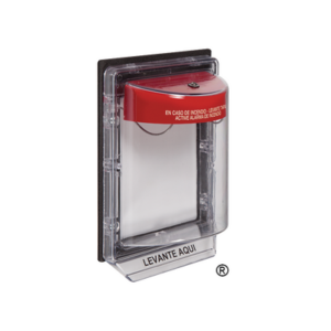 STI STI1250ES Protector de Policarbonato Super Resistente para Palanca de Incendio, sin Sirena y Texto en Español