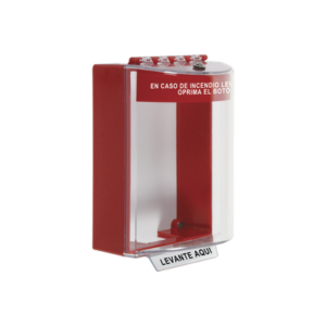 STI STI-13210FR-ES Cubierta Universal Transparente con Espaciador, Texto de Incendio en Español