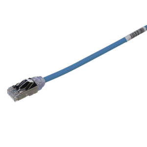 PANDUIT STP28X0.2MBU Patch Cord Cat6A, Diametro Reducido 28 AWG, Blindado S/FTP, CM/LS0H, 20 cm, Color Azul