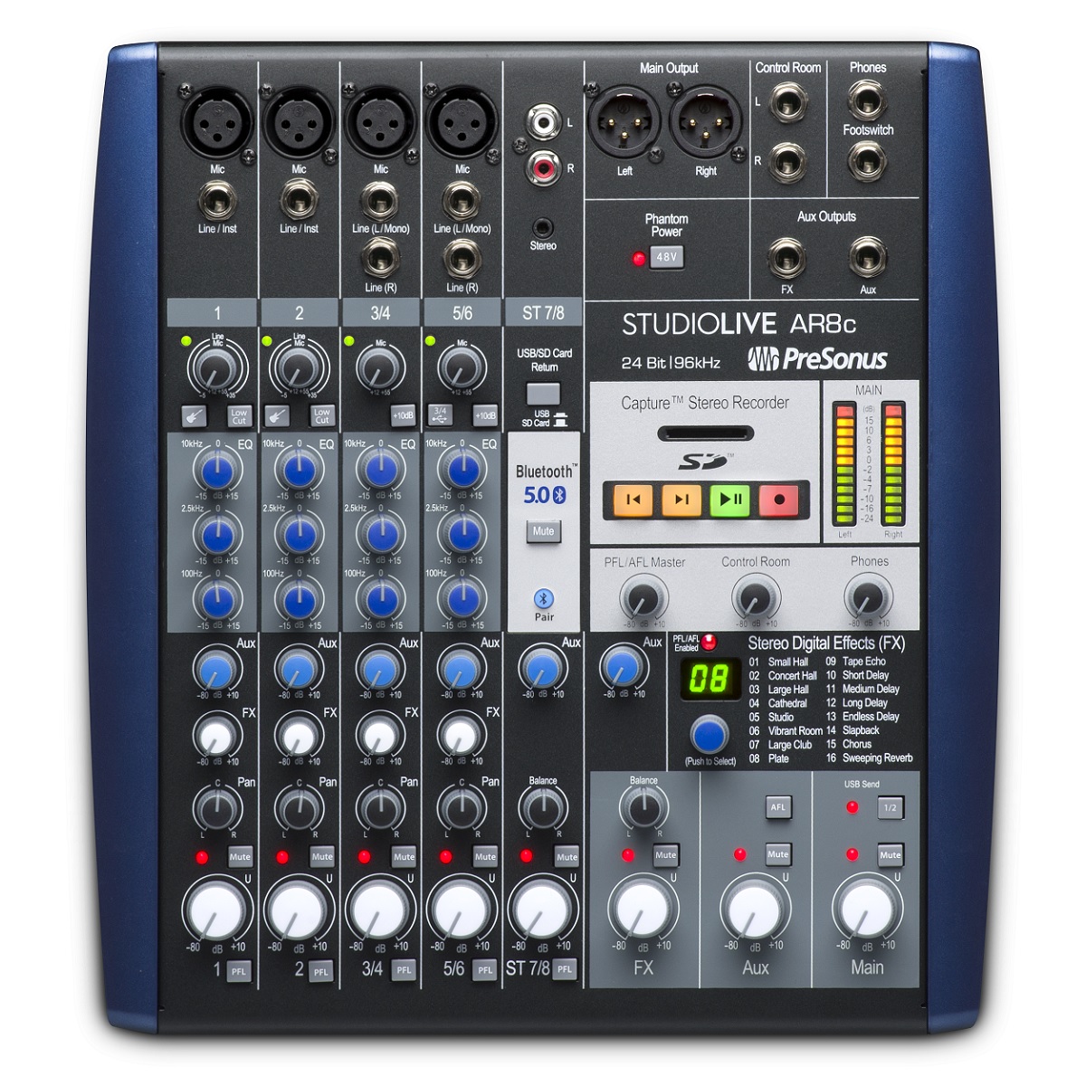 Mezcladora Analoga Presonus Studiolive AR8C vista 2 JFM Technology Mezcladora Analoga Presonus Studiolive AR8C vista 2