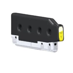 JFM Technology Printer ink cartridge with a yellow y label shown at an angle
