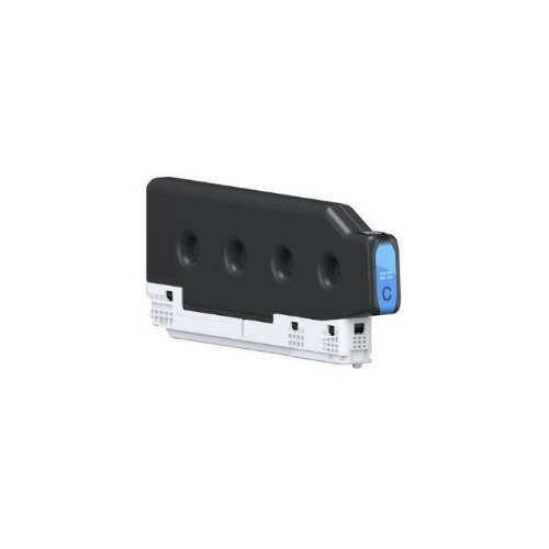 JFM Technology Four slot battery cartridge with a blue end cap labeled C mounted on a white base