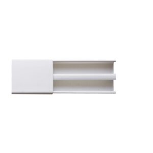 THORSMAN PT-48 Canaleta blanca dos vías, de PVC auto extinguible, 48 x 16 x tramo 2.5m (6101-01250)