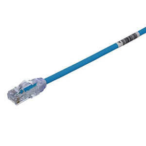 PANDUIT UTP28X0.5MBU Cable de Parcheo UTP Cat6A, CM/LSZH, Diámetro Reducido (28AWG), Color Azul, 0.5 metros