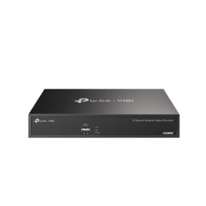 Tp link vigi 4 channel network video recorder nvr front panel with status leds