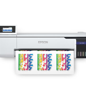Epson wide format printer producing colorful poster sheets