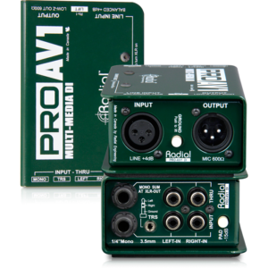 Caja Directa Radial PROAV1 Pasiva Multimedia