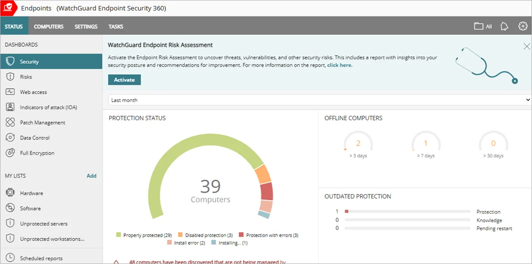 securitydashboardassessmentpanel JFM Technology