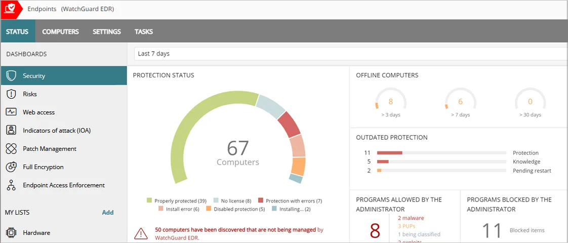 securitydashboardedr JFM Technology
