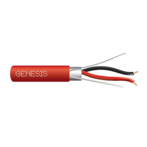 GENESIS 4408-1004 Carrete de Cable 2 x 14 AWG FPLR para Incendio y Voceo / 305 mts / Resistente a la Luz Solar / Con Blindaje / Uso Interior