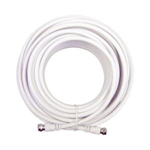 WILSONPRO / WEBOOST 950-650 Jumper Coaxial con Cable Tipo RG-6 en Color Blanco de 15.24 Metros de Longitud y Conectores F Macho en Ambos Extremos. 75 Ohm de Impedancia.