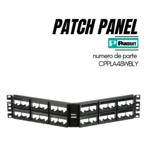 PANDUIT SKPPA24BL Patchpanel modular angulado Netkey de 24 puertos blindado.