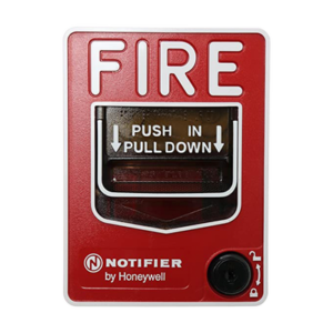 NOTIFIER NBG-12LOB Estación Manual de Emergencia Convencional de Doble Acción Para Exterior en Inglés / Incluye Caja de Montaje SBI/O