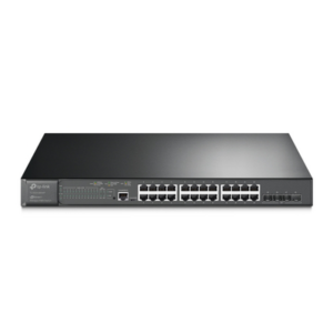 TP-LINK SG3428XMP Switch L2+ Omada PoE+ / 24 Puertos PoE+ 10/100/1000 Mbps / 4 Puertos SFP+ 10G / 2 Puertos Consola (RJ45 y microUSB) / Administración Centralizada Omada o Stand-Alone / Multicast IGMP / Calidad de Servicio / Presupuesto PoE 384W / Montaje en Rack