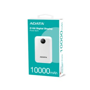 Power bank ADATA C100 Digital 10.000 mAh blanco